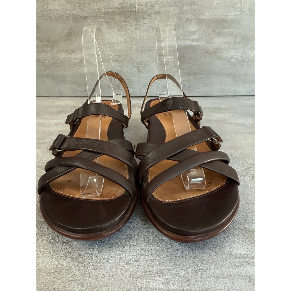 Dansko Brown Strappy Leather Slingback Sandals - Picture 2 of 8